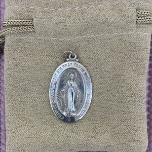 Sterling Miraculous Medal - Religious Pendant